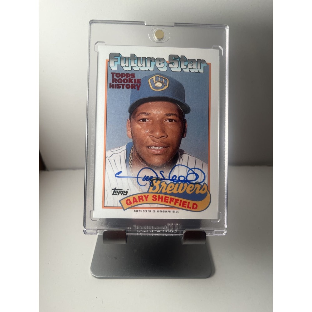 2018 Topps Archives #RHA-GS Gary Sheffield Rookie History Auto Red Foil /10